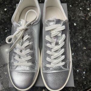 Ecco Silver Women's Sneakers size 10-10.5.  NWT